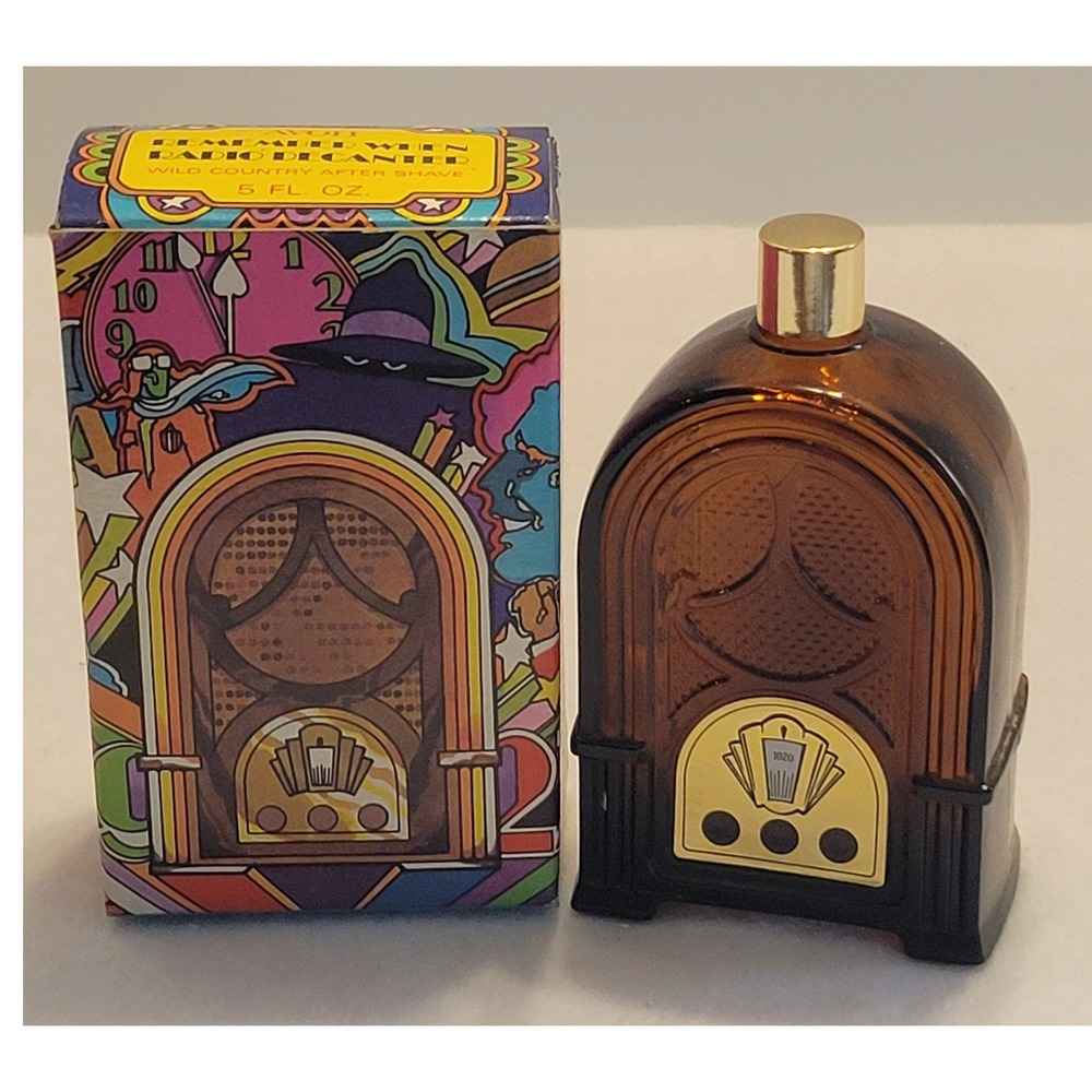 VTG Avon Remember When Radio Empty 1970s Glass Display Decanter w/ Box